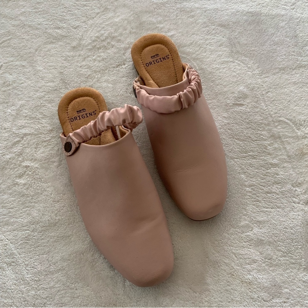 EARTH Origins Dusty Pink Leather Mules, Ren- 256076WLEA - Picture 1 of 5